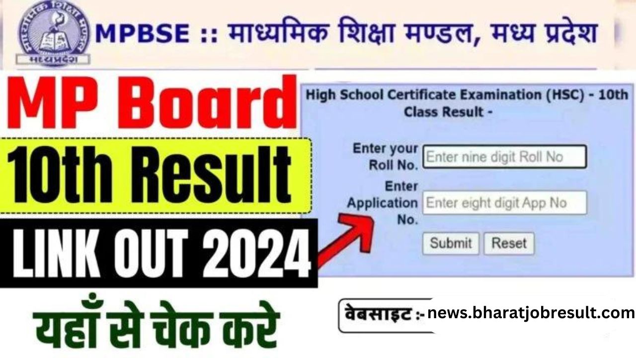 MP Board 10th Result 2024 link (OUT) Roll Number Wise @ mpbse.nic.in Merit List District State level Wise